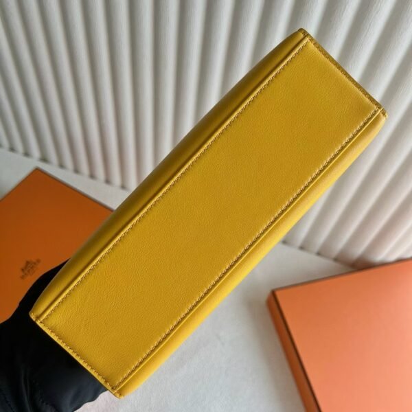 DDMode Mini Kelly Pochette 22CM Swift Leather 9D Amber Yellow GHW Hardware