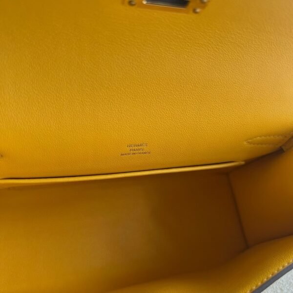 DDMode Mini Kelly Pochette 22CM Swift Leather 9D Amber Yellow GHW Hardware