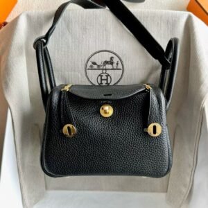 DDMode Mini Lindy 19CM TC Leather CK89 Black Gold Hardware GHW