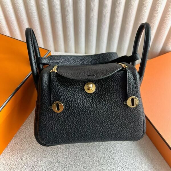DDMode Mini Lindy 19CM TC Leather CK89 Black Gold Hardware GHW