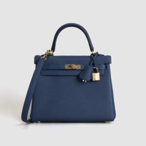 DDMode Kelly 25CM  7P Bleu De Prusse Togo Leather GHW