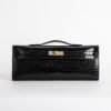 DDMode Kelly Cut 31CM  CC89 Noir Shiny Alligator Crocodile Leather GHW