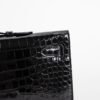 DDMode Kelly Cut 31CM  CC89 Noir Shiny Alligator Crocodile Leather GHW