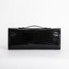 DDMode Kelly Cut 31CM  CC89 Noir Shiny Alligator Crocodile Leather GHW