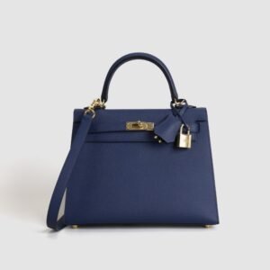 DDMode Kelly Sellier 25CM Bags CC73 Blue Saphir Epsom Leather GHW