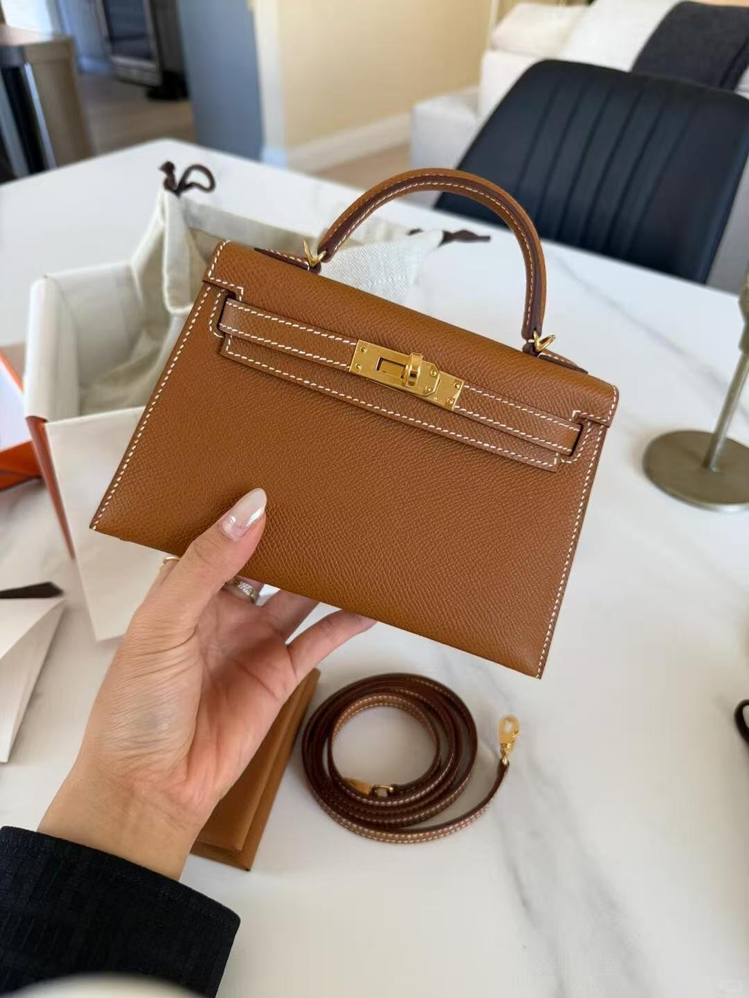 DDMode Mini Kelly Color Gold Bags Reviews 06