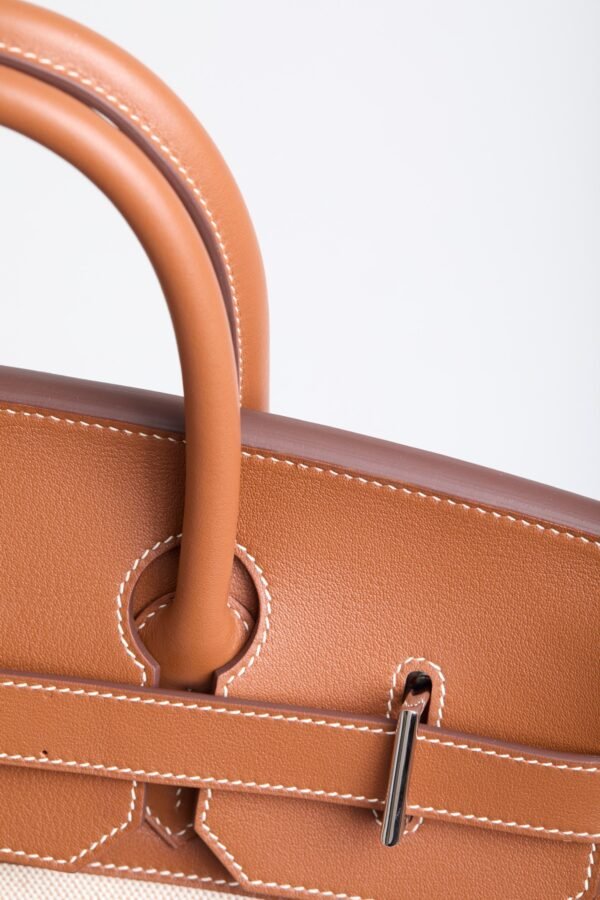 DDMode Birkin Hac Cargo 40 CK37 Gold Swift / Beige Canvas PHW