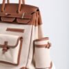 DDMode Birkin Hac Cargo 40 CK37 Gold Swift / Beige Canvas PHW