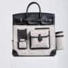 DDMode Birkin Hac Cargo 40 CK89 Noir Black Swift / Beige Canvas PHW