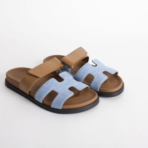 DDMode Chypre Sandals Blue Jean Denim : 37 Gold Swift Leather Women’s Shoes 01 DDMode Chypre Sandals Blue Jean Denim / 37 Gold Swift Leather Women’s Shoes