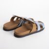 DDMode Chypre Sandals Blue Jean Denim / 37 Gold Swift Leather Women’s Shoes
