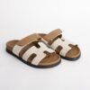 DDMode Women’s Shoes Beige Canvas : 37 Gold Swift Leather Chypre Sandals Size 34-42 01 DDMode Women’s Shoes Beige Canvas / 37 Gold Swift Leather Chypre Sandals Size 34-42